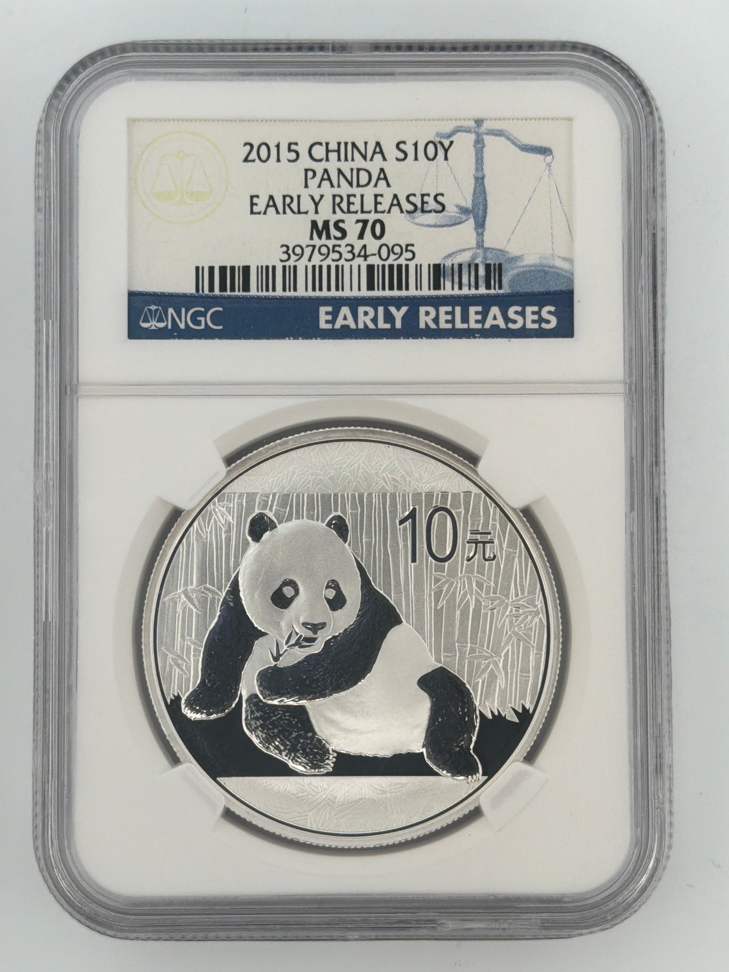 2015 China Silver Panda 10 Yuan NGC MS70 Early Releases