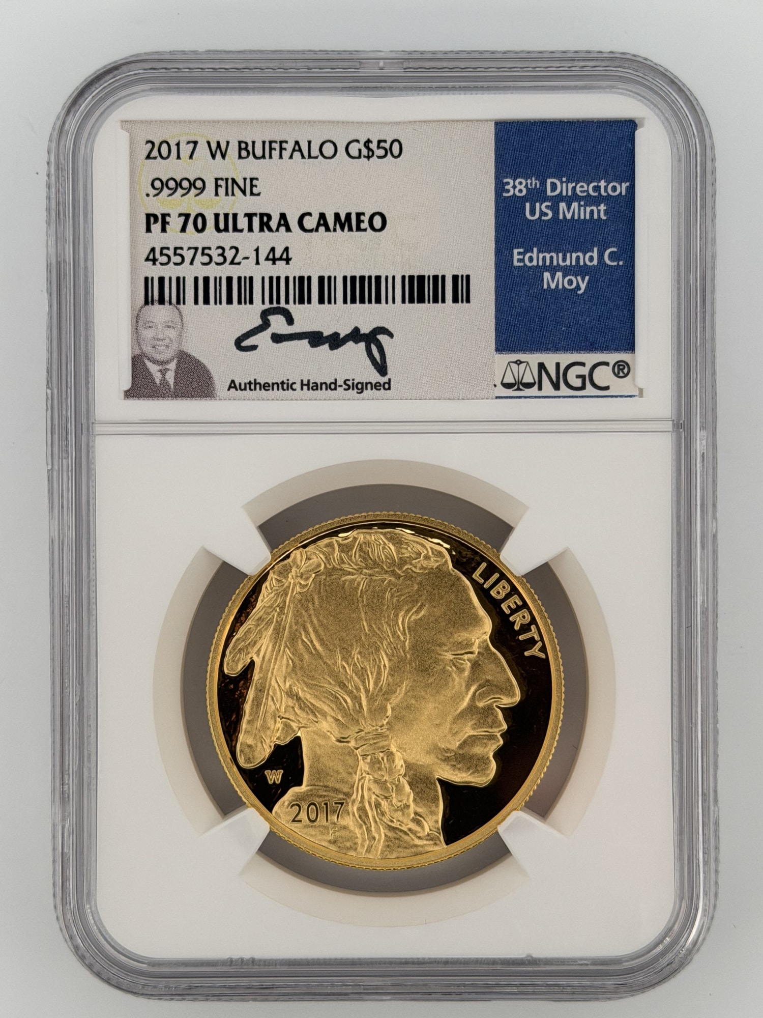 2017-W Gold Buffalo $50 NGC PF70 Ultra Cameo — Edmund C.