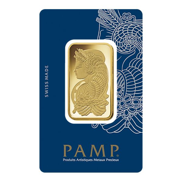 1 oz Pamp Lady Fortuna Gold Bar – .9999 Fine Gold in Assay Card