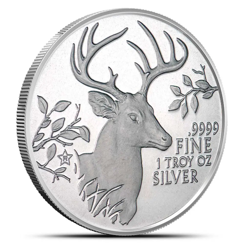 2015 Texas Mint Whitetail Deer Silver Round 1 oz | .9999