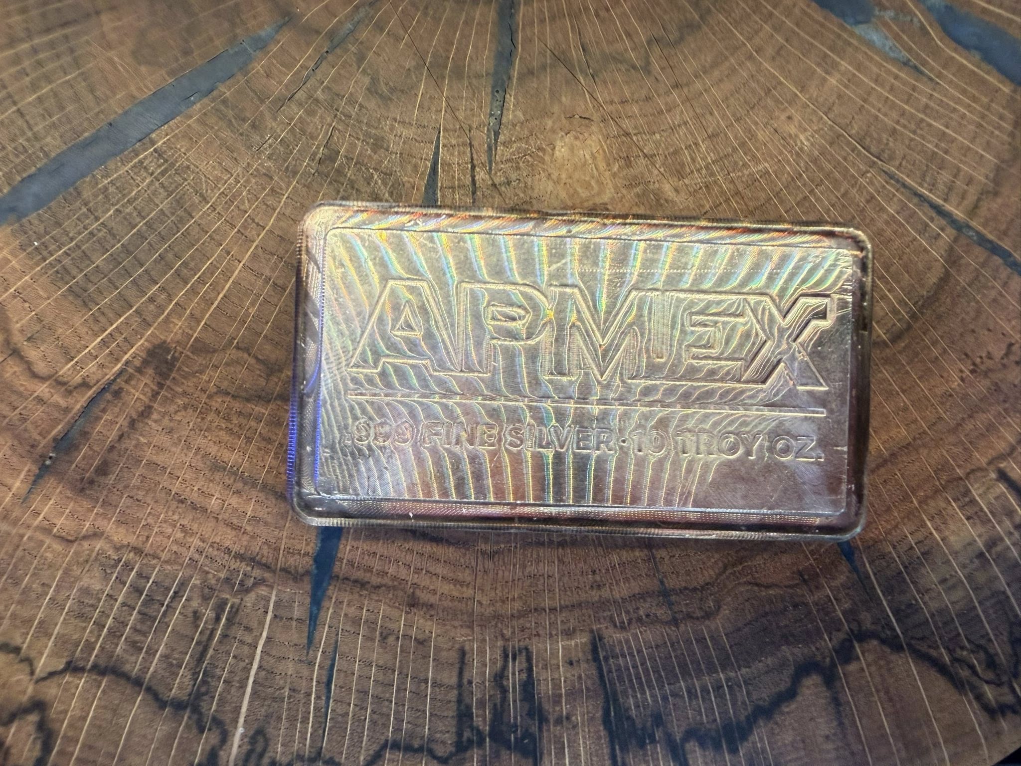 10-oz .999 Silver Apmex Stacker Bars at Spot from