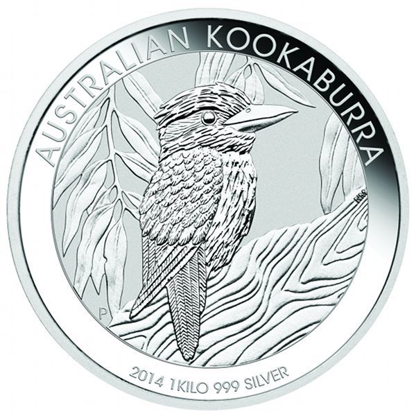 2014 Kilo Australian Silver Kookaburra Coin — 0.999 Fine, 30